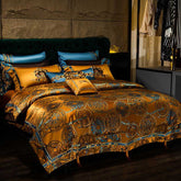 Chic Golden Luxury Jacquard Duvet Cover | Yedwo